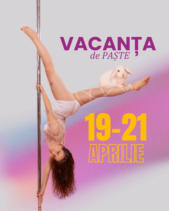 a girl dancing at a pole dance with a rabit on one leg